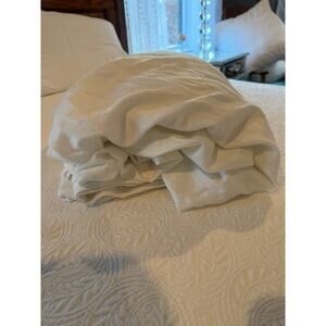 Parachute White Brushed Cotton Queen Size Sheets